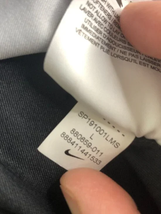 Nike Pro Shirt Mens Large White Black Baseball MLB Compression Fitted Raglan - Picture 6 of 9